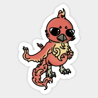 Cute Sassy Phoenix Baby Sticker